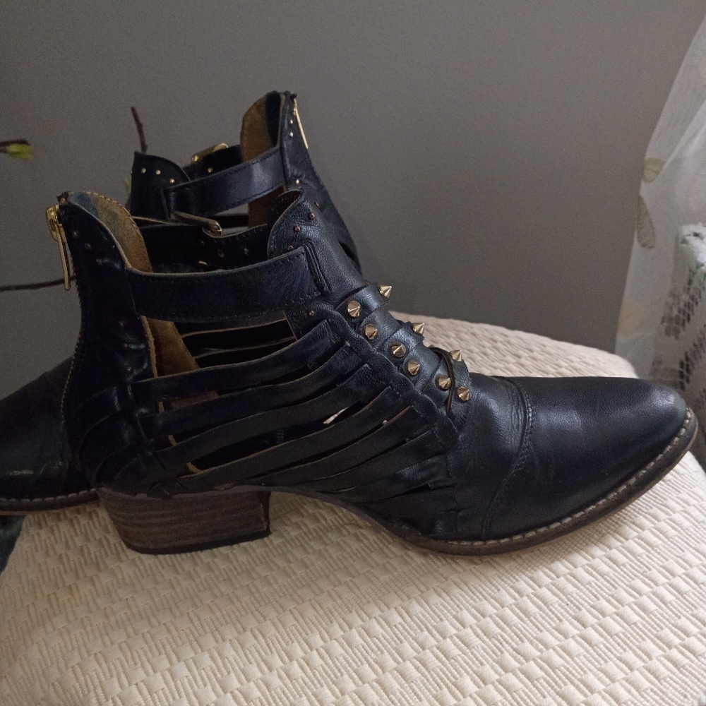 Matisse Black Leather Ankle Boots Siz 6.very Good Confition - Picture 4 of 7